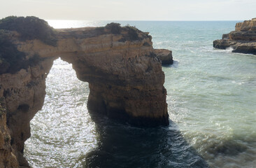Albandeira arch in the Algarve. Portugal