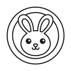 Obraz premium EASTER BOLD EASY COLORING PAGES, VECTORS, ILLUSTRATION, LINE ART, BLACK-WHITE, BOLORING BOOK, COLORING PAGES, 8.5X8.5 INCHES, PRINTABLE COLORING PAGES, BUNNY, EGG, CHICK, EASTER BACKGROUND