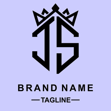 Elegant  JS  vector logo integrated with a minimalist crown. Perfect for premium fashion, law firms, and luxury brands seeking a sophisticated, regal identity.