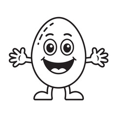 EASTER BOLD EASY COLORING PAGES, VECTORS, ILLUSTRATION, LINE ART, BLACK-WHITE, BOLORING BOOK, COLORING PAGES, 8.5X8.5 INCHES, PRINTABLE COLORING PAGES, BUNNY, EGG, CHICK, EASTER BACKGROUND