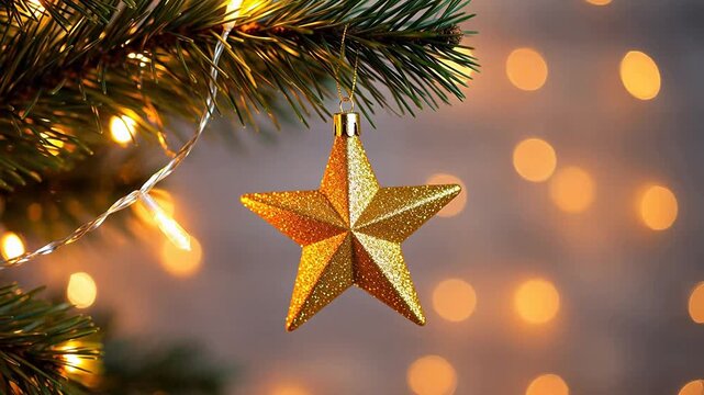 Christmas tree with star ornament