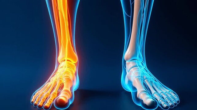 Anatomical illustration of human feet