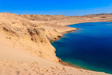 View of Barracuda bay in Ras Mohammed national park, Sinai peninsula in Egypt