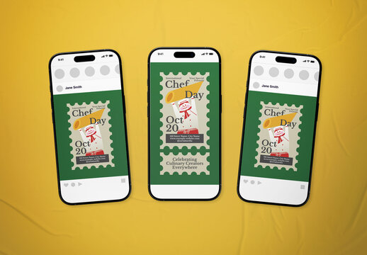 Green International Chef Day Social Media