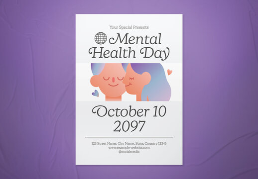 Minimalist Mental Health Day Flyer
