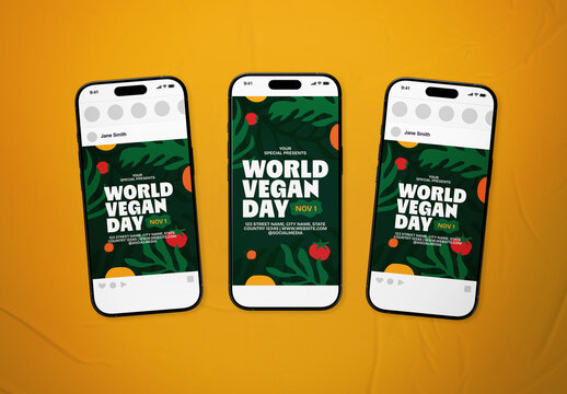 Green World Vegan Day Social Media