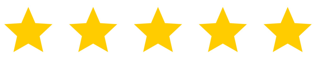 Obraz premium Five stars rating icons