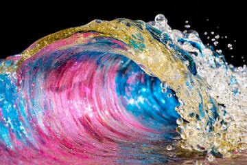 Embrace the Dance of Colors in a Dreamy Wave of Pink and Blue