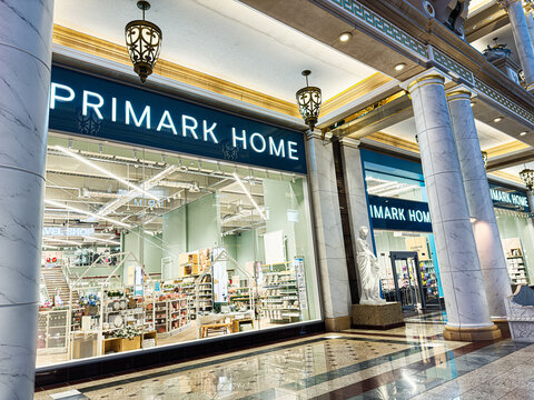 Primark Home store interior at The Trafford Centre in Manchester, showcasing home decor and shopping
