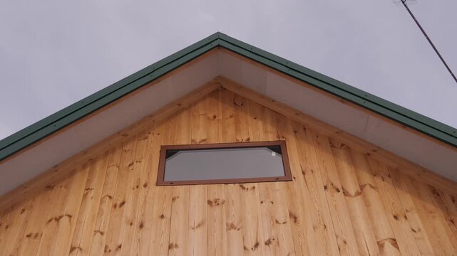 dormer window in a wooden house