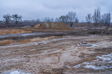 Dawny tor testowy FSO na Żeraniu trwająca jego rozbiórka. © smoku7979