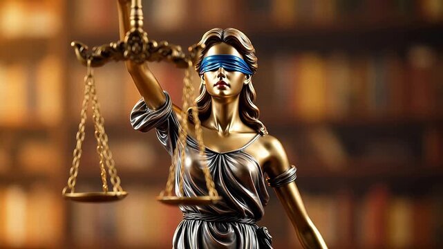 Statue of Lady Justice holding scales