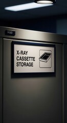 Clinical X-Ray Cassette Storage Cabinet in Modern Healthcare Facility Setting