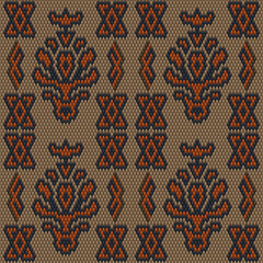 Pattern  seamless, ornament  ethnic, folk, geometric, mosaic for fabrics, interiors, ceramics and furniture in the Latin American style.