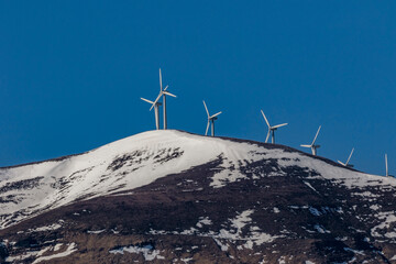 wind turbine in the snow