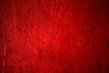 Obraz premium Red wall texture background. scary red wall for background, Old shabby blood paint and plaster cracks.