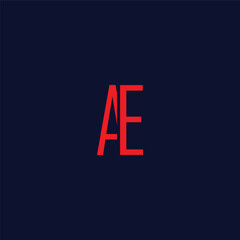 AE Monogram Logo Design With Modern Typography For Brand Identity And Corporate Use