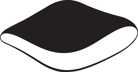 Fototapeta premium Sleek modern black silhouette vector design element with smooth flowing curves, an abstract graphic for contemporary visual projects