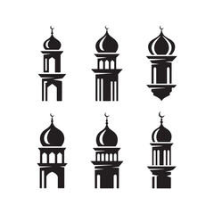 Obraz premium Ramadan kareem lantens silhuoette vector 