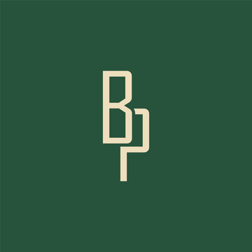 BP Monogram Logo Design With Modern Typography For Brand Identity And Corporate Use