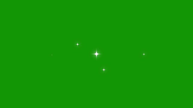 White twinkle sparkles light, glowing lighting effect sparkle video animated background, Blinking retro vector stars and dots, twinkling starry night sky alpha channel, 4K