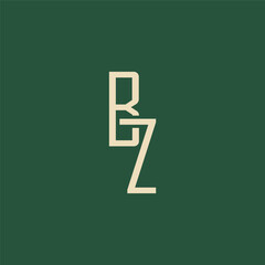 BZ Monogram Logo Design With Modern Typography For Brand Identity And Corporate Use