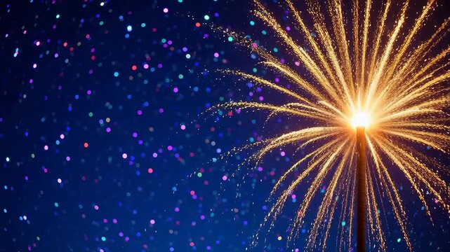 Fireworks exploding in night sky