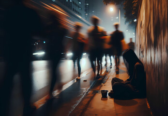 nighttime homeless person