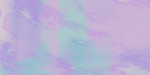 Plakat Risograph halftone gradient background, pastel cyan violet texture, dense dot pattern, analog print surface. Abstract riso aesthetic for zine poster, collage graphics. Vector illustration.