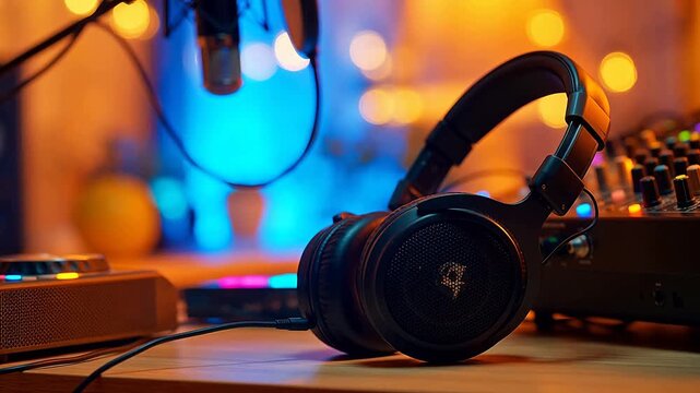 Studio headphones and audio equipment