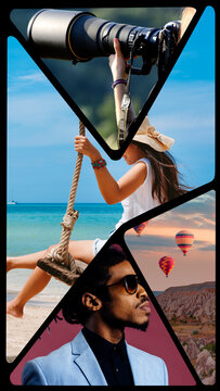 Vertical Split Screens 4 Frames 09