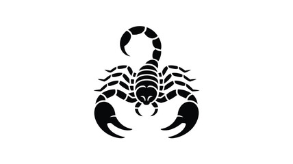 Stunning black scorpion silhouette with raised tail and claws