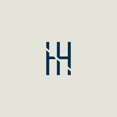 HH Monogram Logo Design With Modern Typography For Brand Identity And Corporate Use