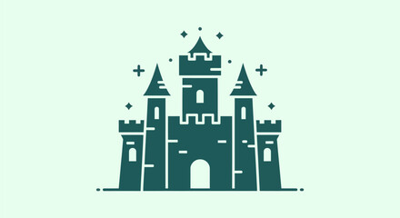 Green castle icon design © Yoamn