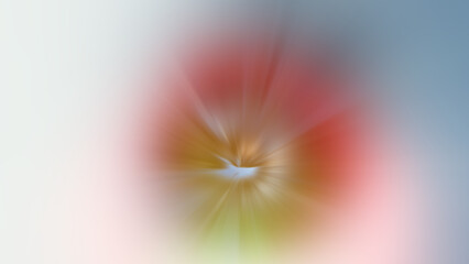 Abstract Blurred Gradient Background with Radial Pink and Green Rays on Light Backdrop.