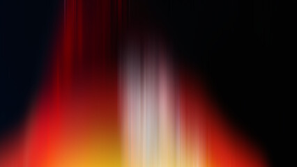 Abstract Blurred Gradient Background: Yellow Spot with Red Glow on Black and Light Vertical Stripes.