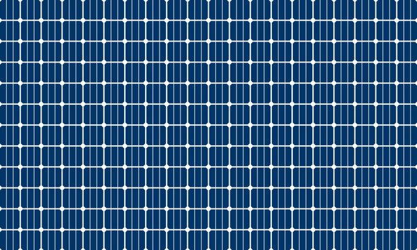 Modern solar panel background with photovoltaic cells in perspective view. Renewable energy and sustainable technology concept.