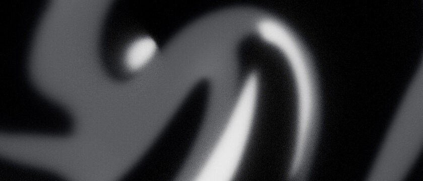 Abstract poster background featuring liquid wavy curves with grainy noise texture