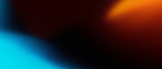 Modern dark banner background with glowing multicolor gradient forms and noise texture