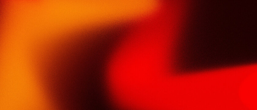 Abstract noisy red orange brassy brown background with a grainy textured color gradient, wide poster banner backdrop design