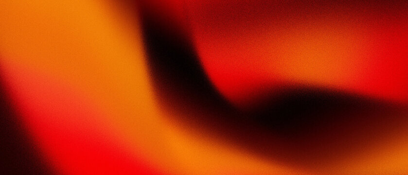 Abstract grainy red orange brassy brown gradient background with rich noise texture for wide banner design