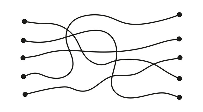 Kids maze labyrinth puzzle. Hand drawn doodle path for children book, educational game and brain teaser. Simple vector design template for preschool activity, coloring page and fun worksheet.