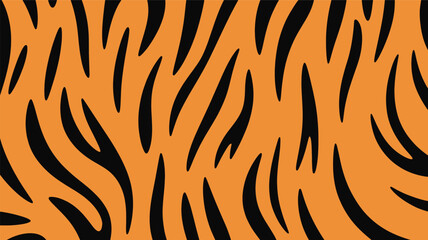 Vibrant orange tiger stripes pattern with bold black accents