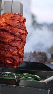 Street Fire: Al Pastor Turning on the Trompo