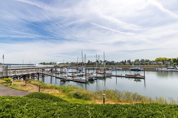 Boat dock on Columbia River Bay