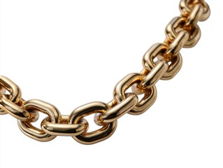 Fototapeta premium metal chain isolated on white background. Luxury jewelry