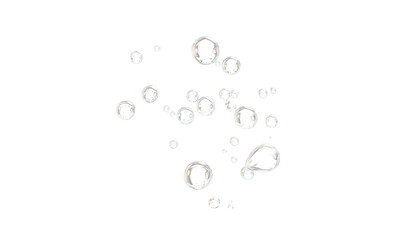 Soft Light Water Rings and Bubbles on White