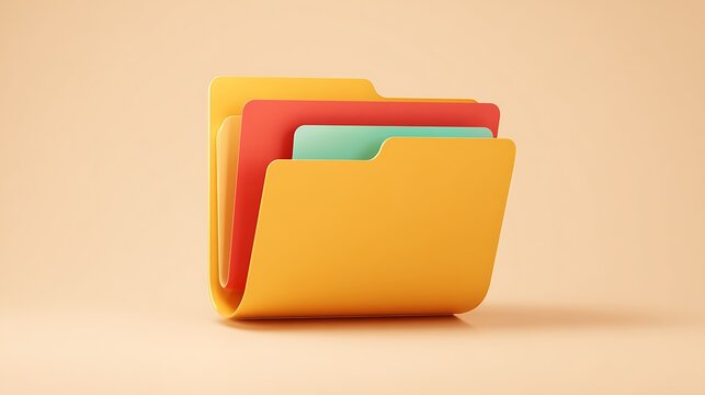 Colorful digital folders for organization and storage