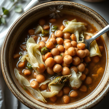 Vegan Polish kapusta z grochem cabbage and pea stew
