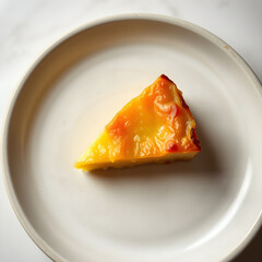 Vegan Finnish lanttulaatikko rutabaga casserole slice on plate